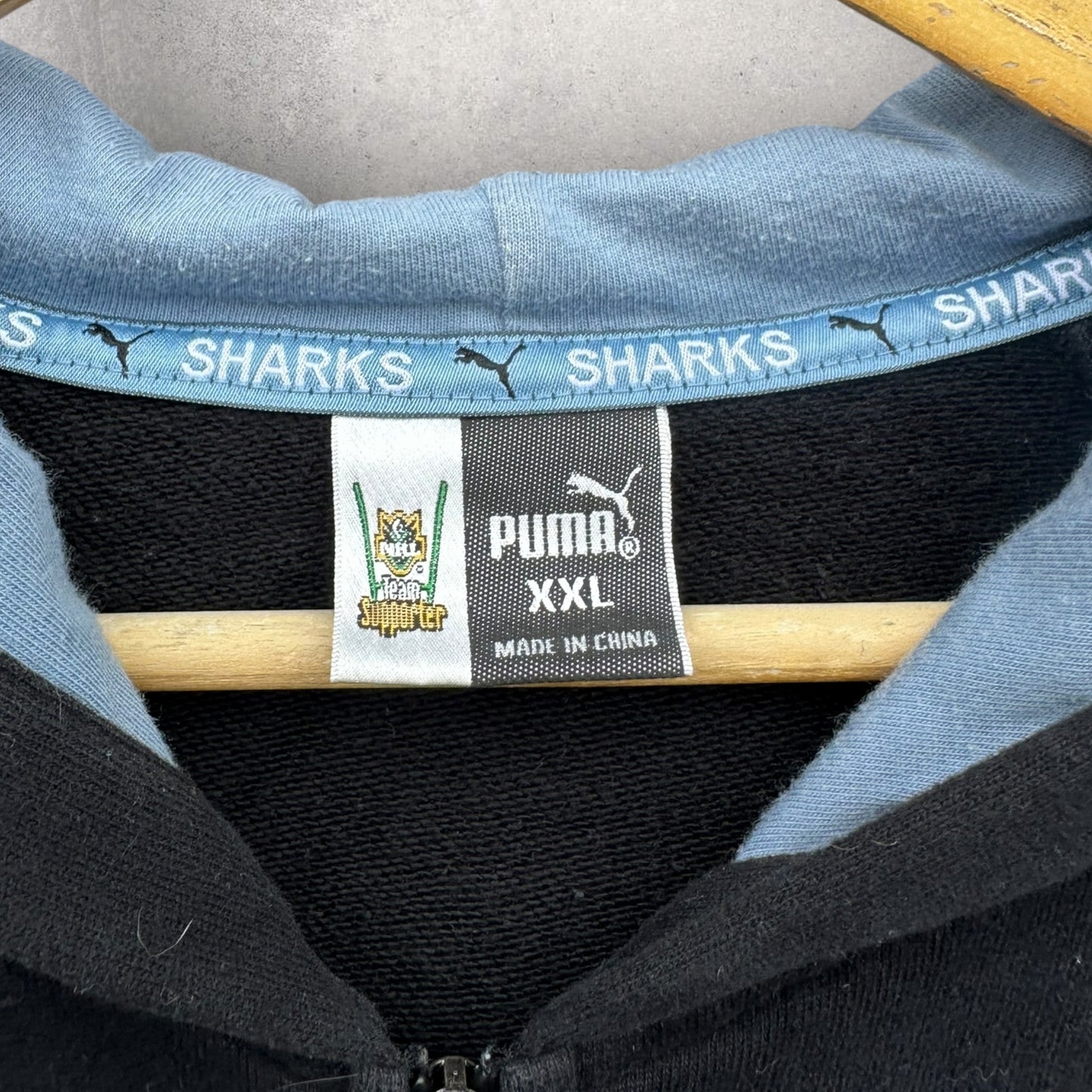 Cronulla Sharks Puma Vintage Full Zip Hooded NRL Jacket