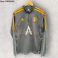 Leeds United Adidas football chest zip long sleeve training jumper