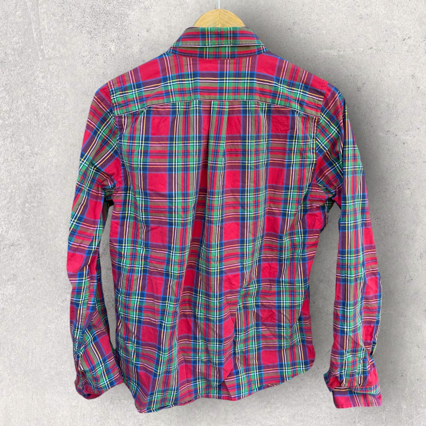 ABERCROMBIE & FITCH TARTAN LONG SLEEVE DRESS SHIRT