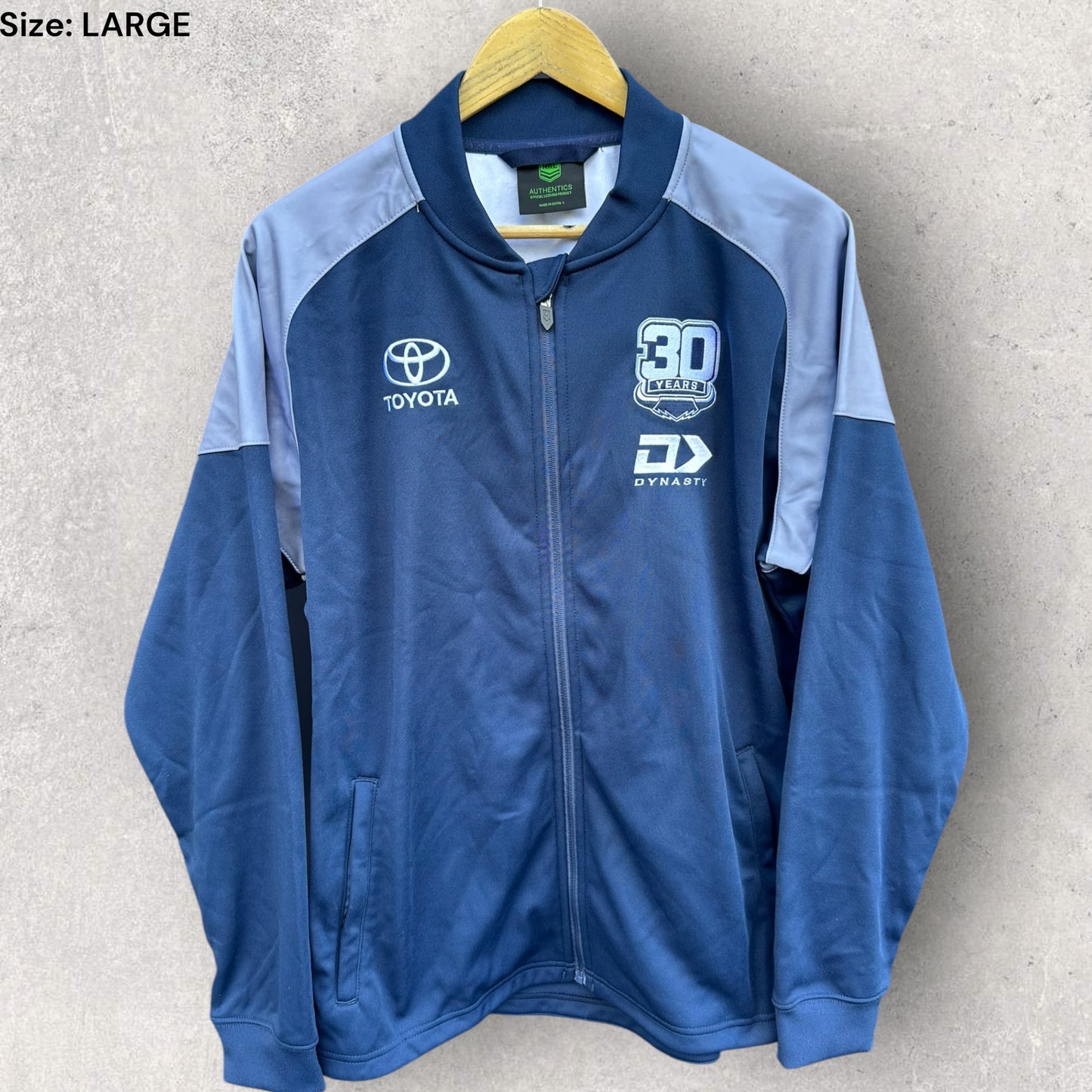 NORTH QUEENSLAND COWBOYS 2025 FULL ZIP JACKET PLAYER ISSUED TOM CHESTER