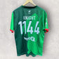 SOUTH SYDNEY RABBITOHS RUN OUT SHIRT PLAYER WORN + SIGNED BY LIAM KNIGHT