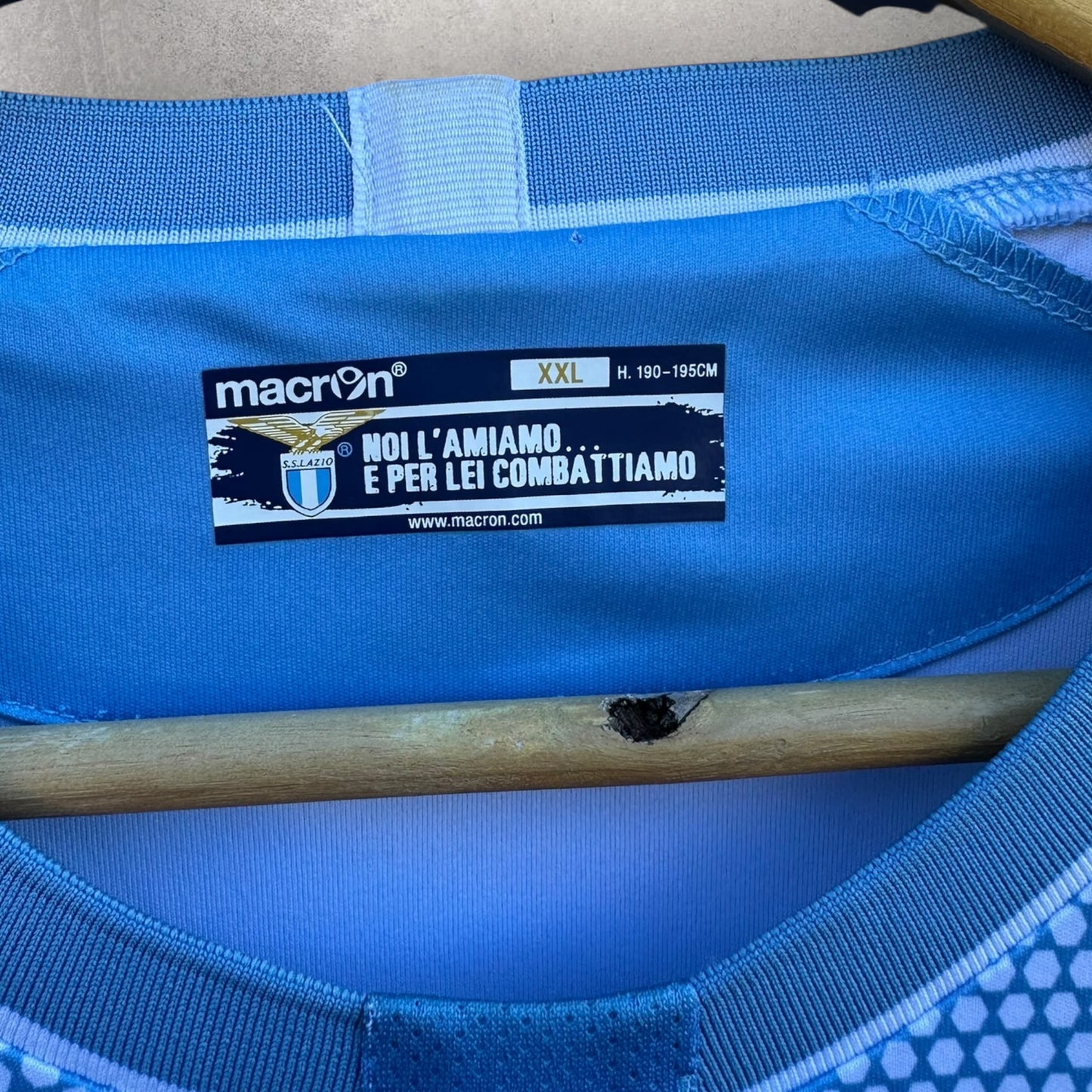 LAZIO 2015-2016 HOME MACRON FOOTBALL JERSEY