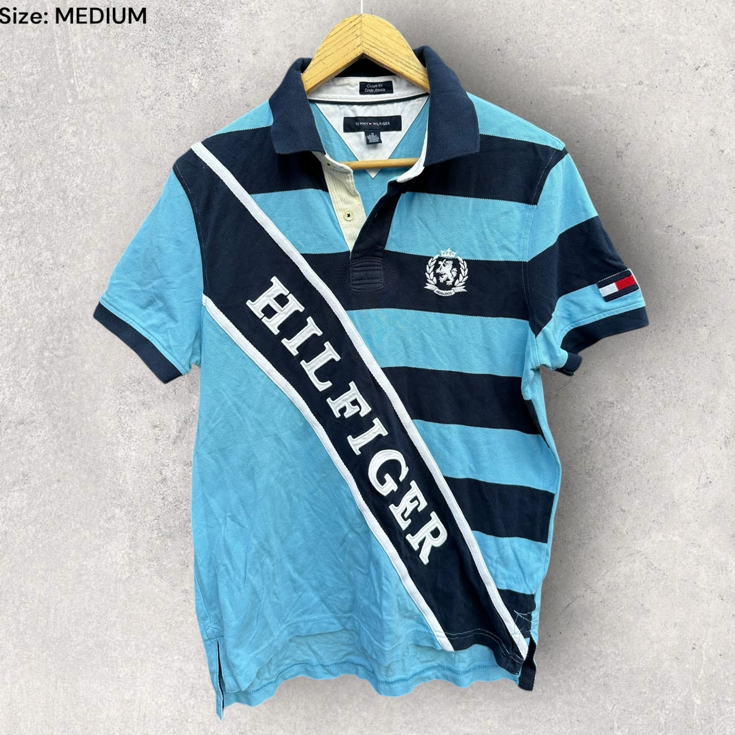 TOMMY HILFIGER BLUE SHORT SLEEVE POLO SHIRT