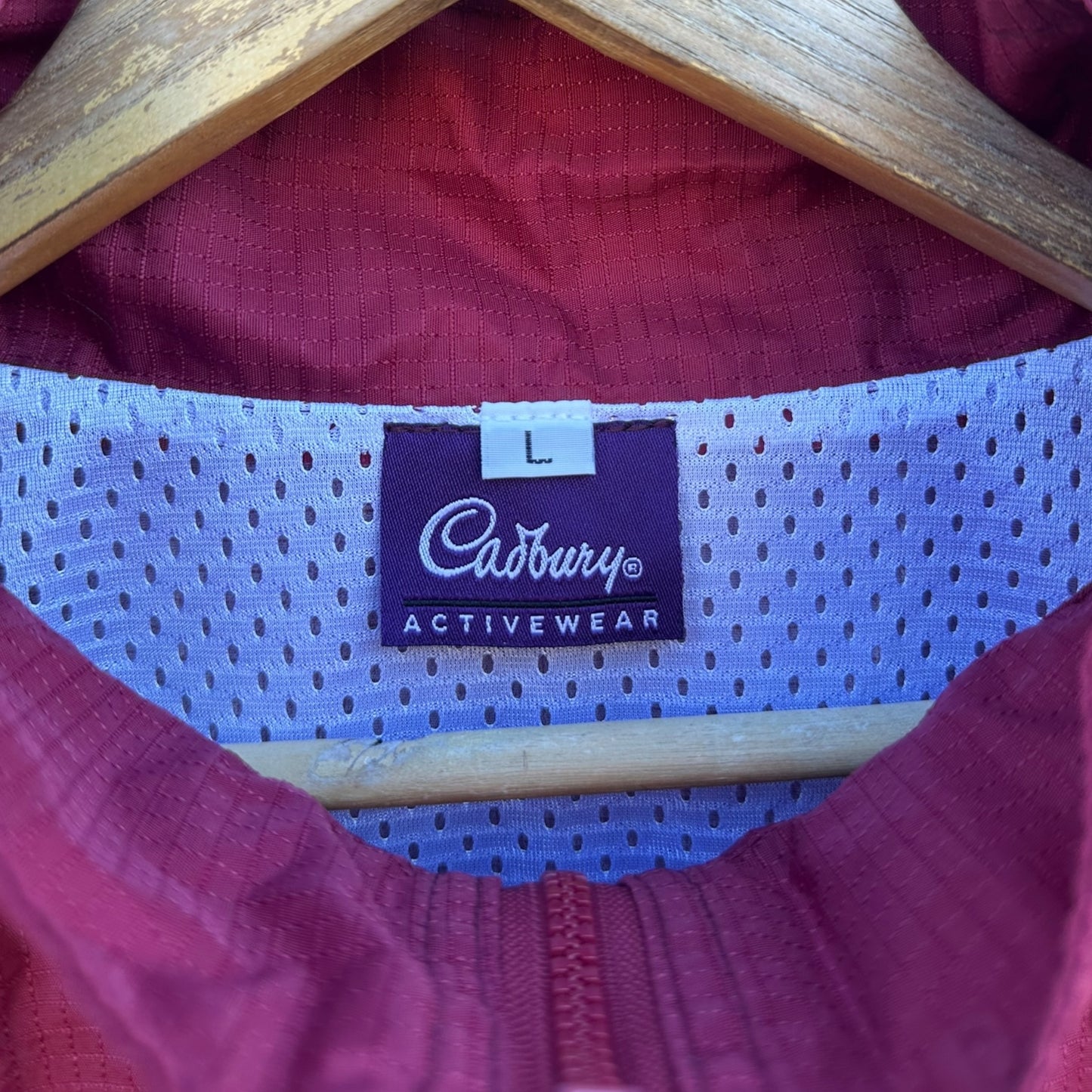Cherry Ripe Cadbury Athletics Vintage Full Zip Windbreaker Jacket
