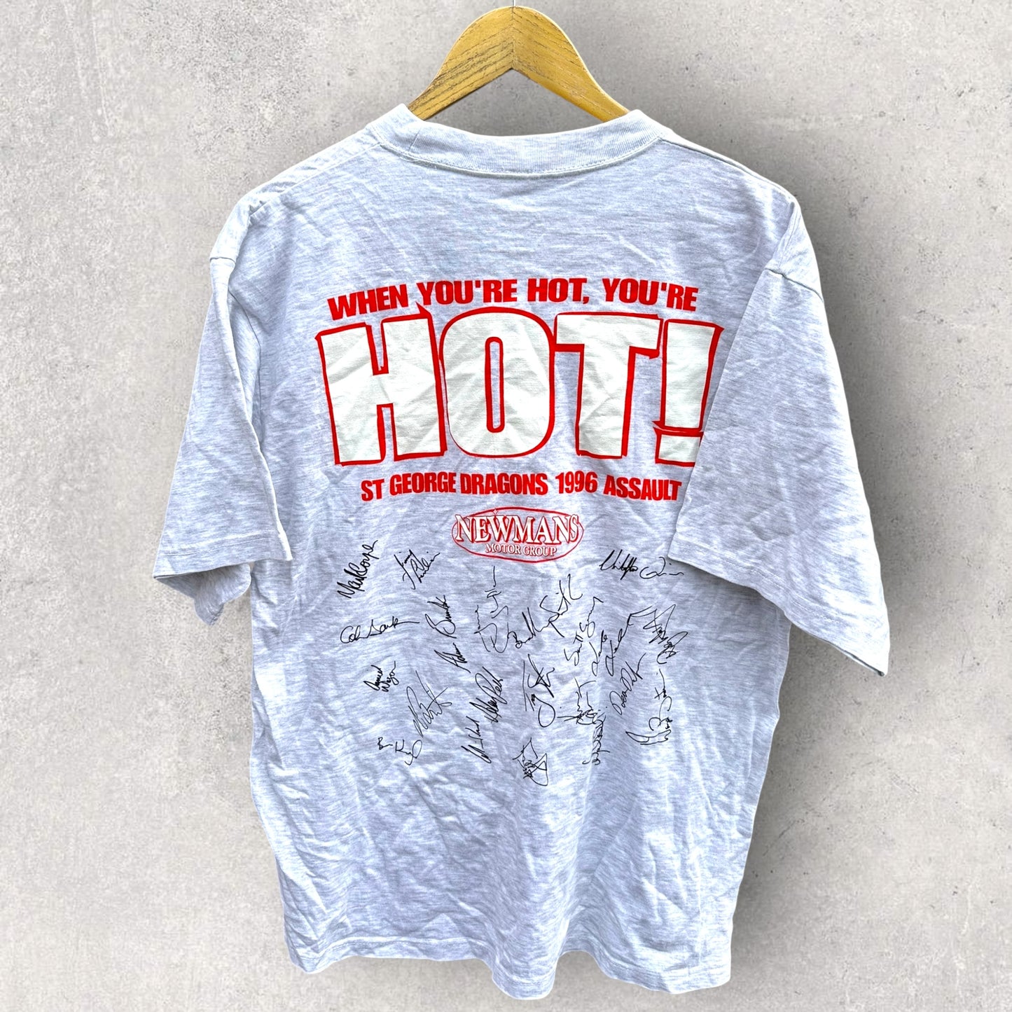 ST GEORGE DRAGONS 1996 OPTUS CUP GRAND FINAL VINTAGE GREY SHIRT
