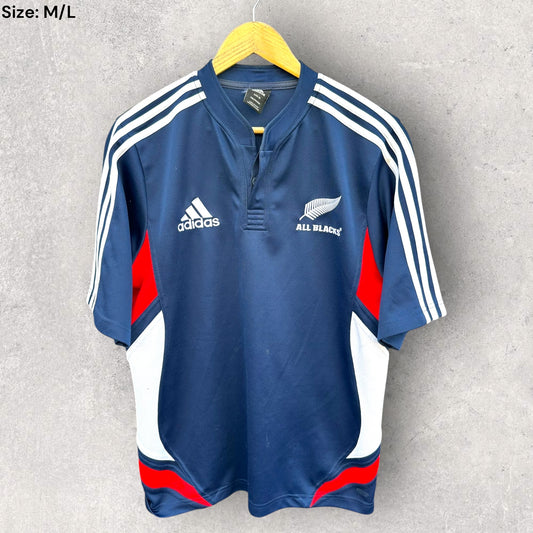 NEW ZEALAND ALL BLACKS ADIDAS VINTAGE RUGBY UNION JERSEY