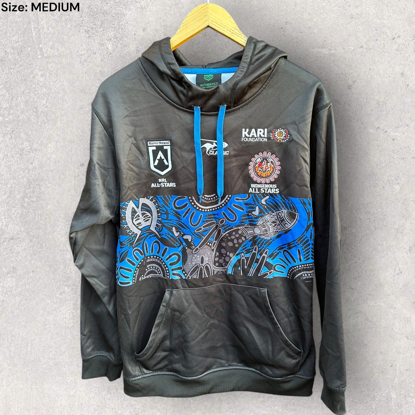 INDIGENOUS ALL STARS NRL CLASSIC BLACK PULLOVER HOODED JUMPER