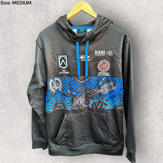 INDIGENOUS ALL STARS NRL CLASSIC BLACK PULLOVER HOODED JUMPER
