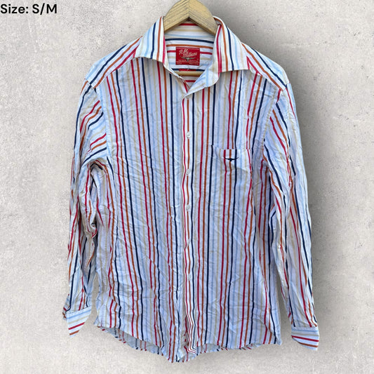 RM WILLIAMS VINTAGE MULTI-COLOURED STRIPPED BUTTON UP LONG SLEEVE SHIRT
