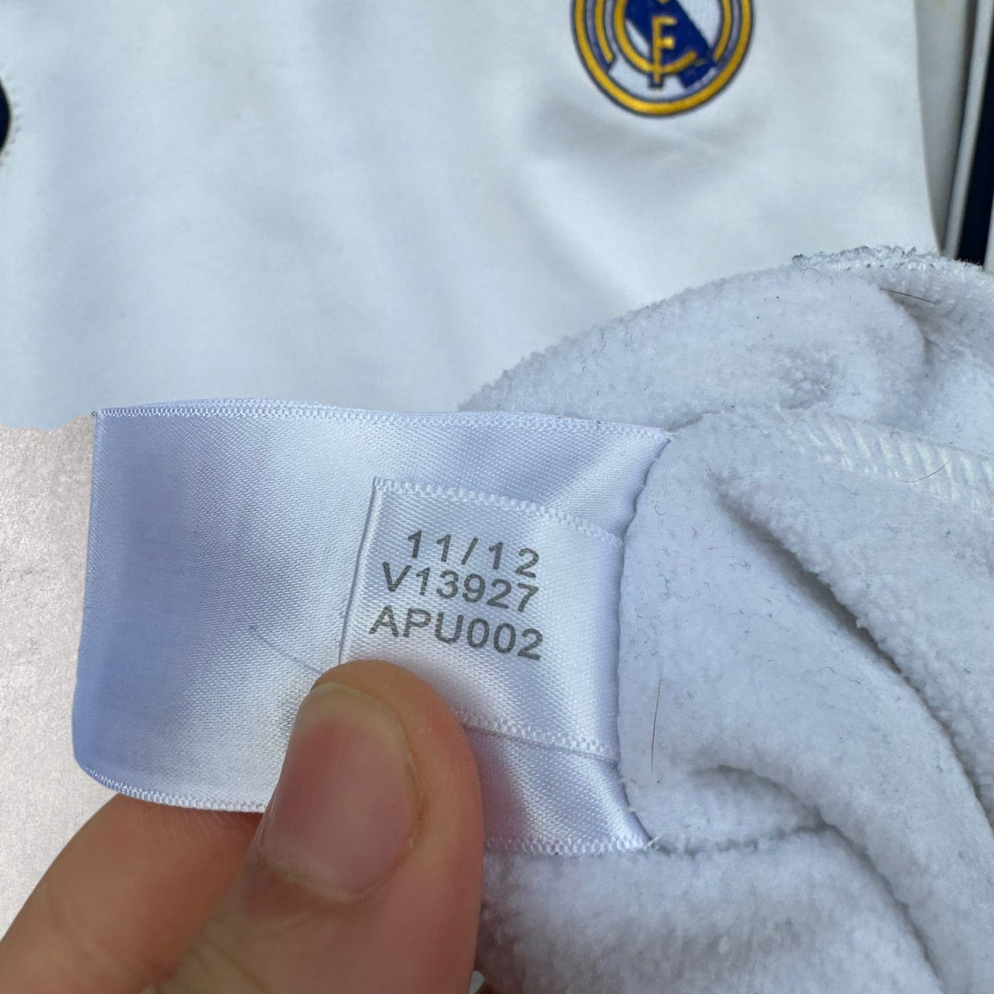 REAL MADRID 2012 ADIDAS WHITE PULLOVER JUMPER