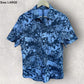 LULU LEMON FLORAL MENS SHORT SLEEVE BUTTON UP SHIRT