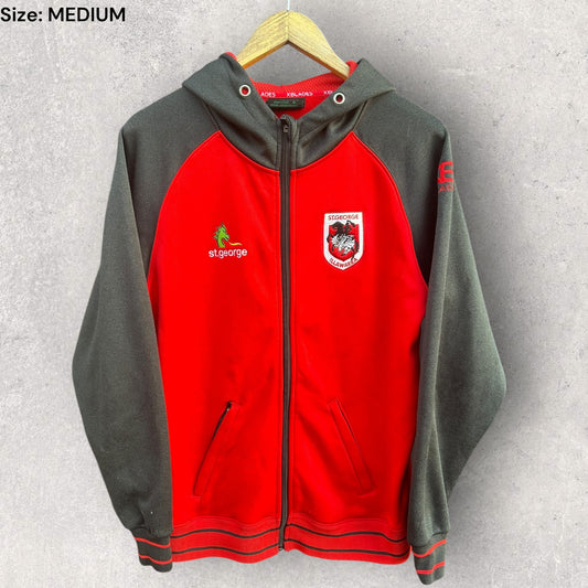 ST GEORGE ILLAWARRA DRAGONS X-BLADES HOODED NRL JUMPER
