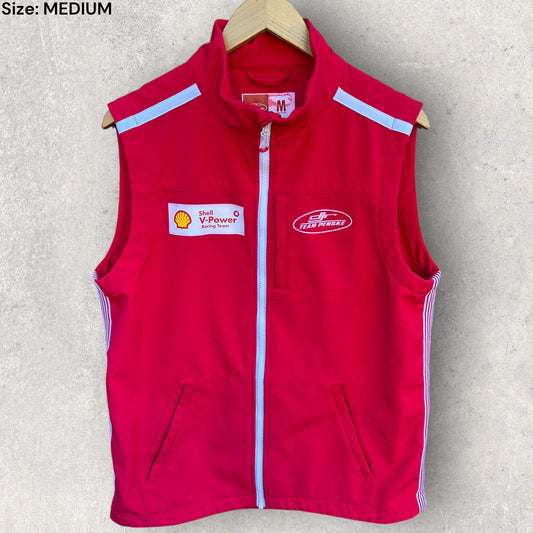 SHELL RACING TEAM PENSKE SLEEVELESS RED VEST JACKET