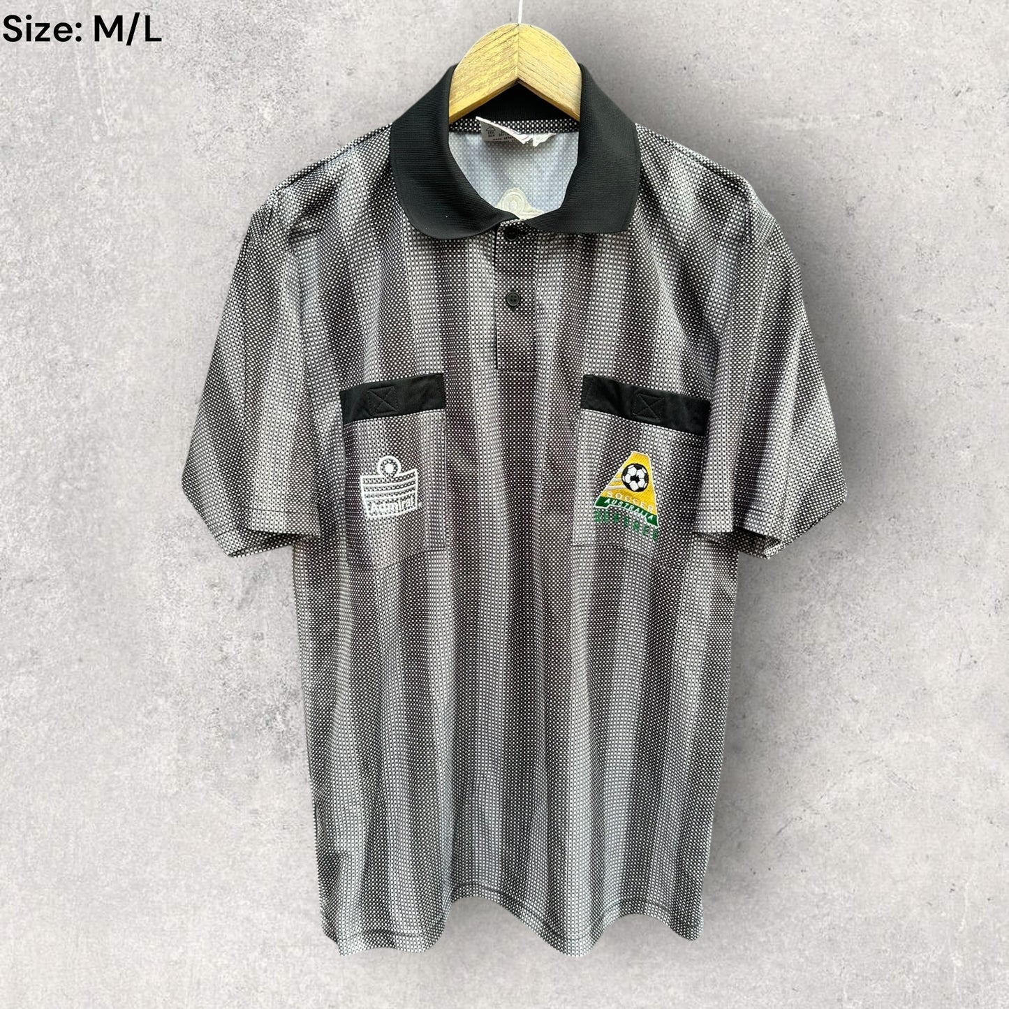 SOCCER AUSTRALIA REFEREE VINTAGE ADMIRAL JERSEY