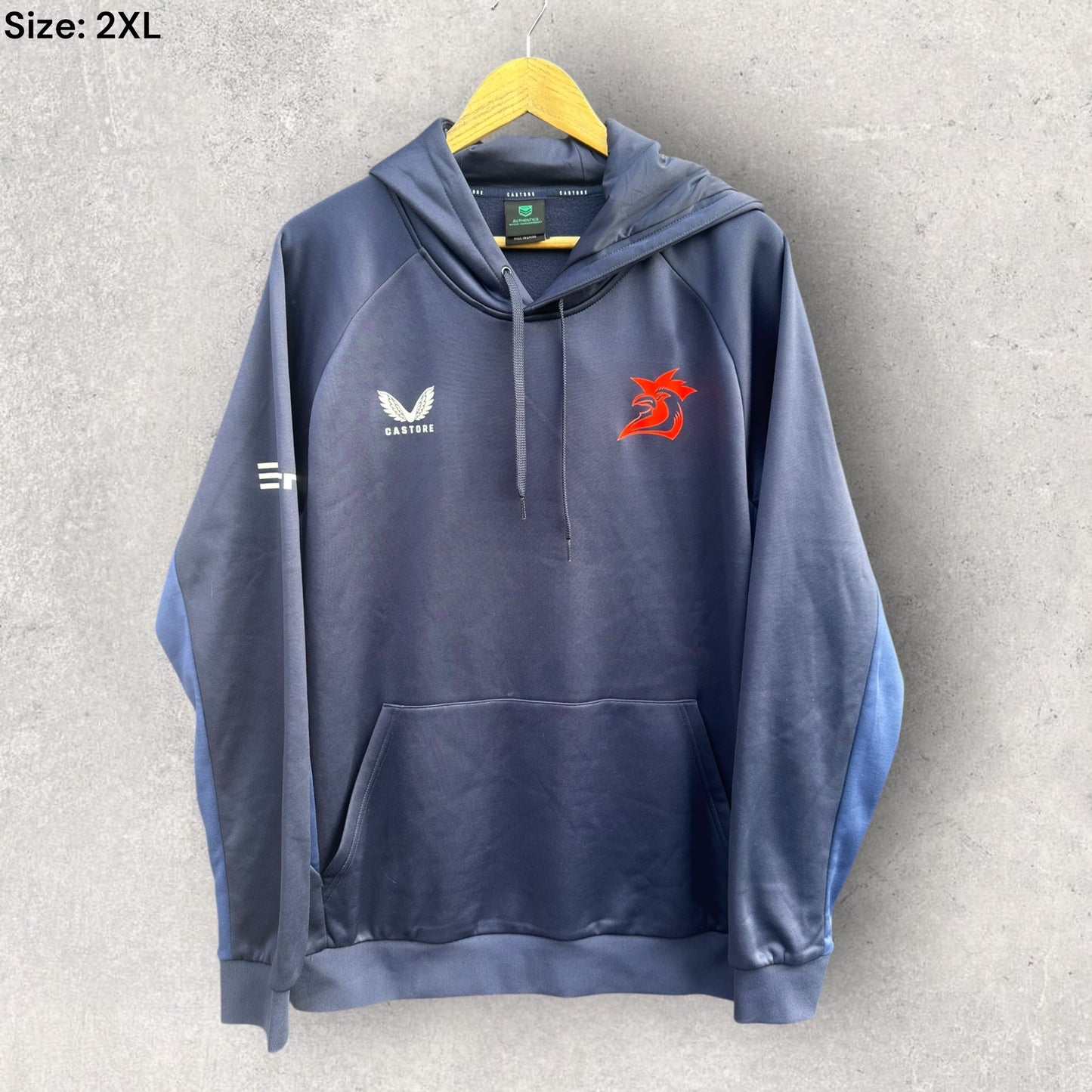 Sydney Roosters Castore Blue Hooded Nrl Jumper