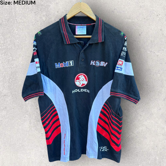 HOLDEN MOTORSPORT VINTAGE BLACK SHORT SLEEVE POLO SHIRT