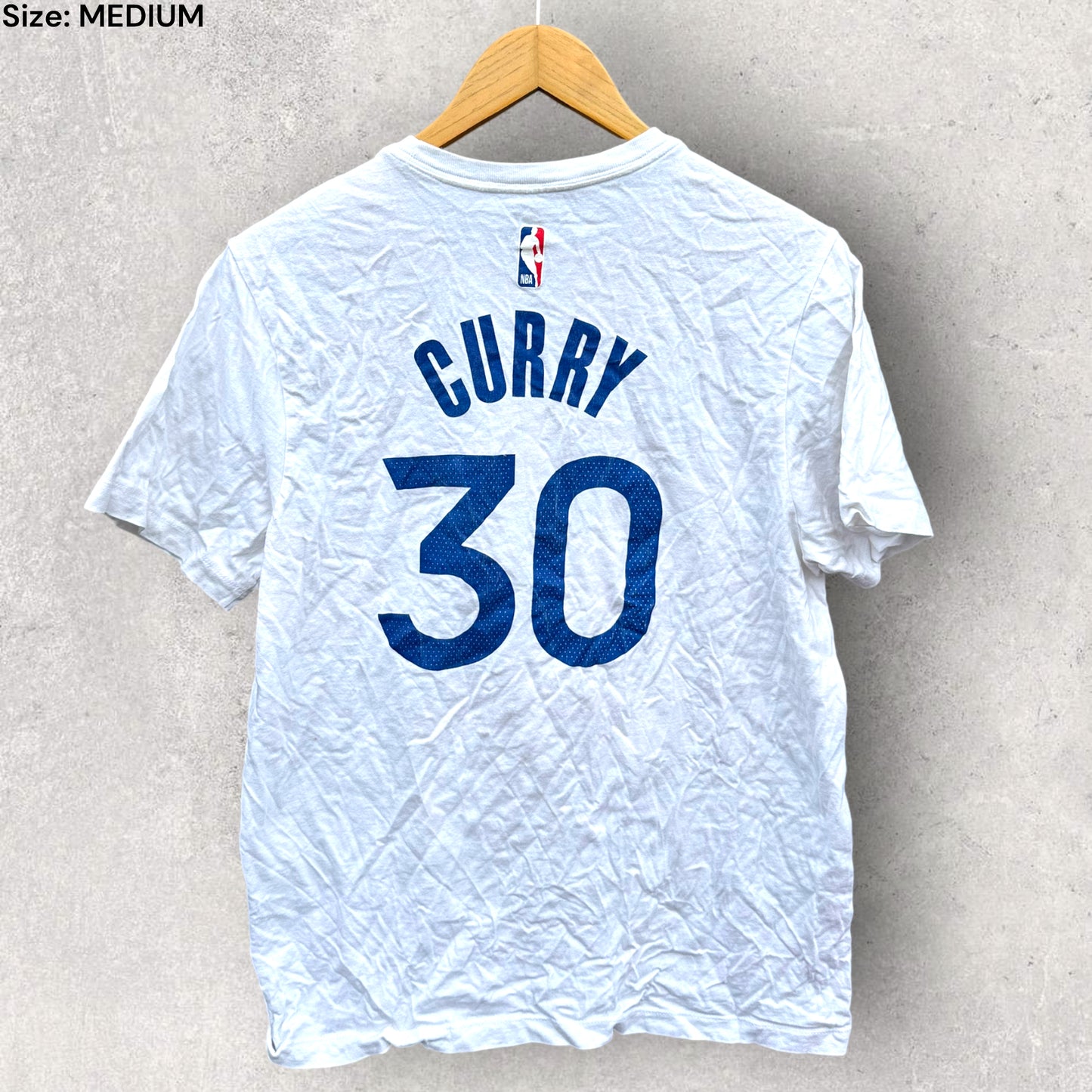 STEPH CURRY GOLDEN STATE WARRIORS WHITE NIKE SHIRT