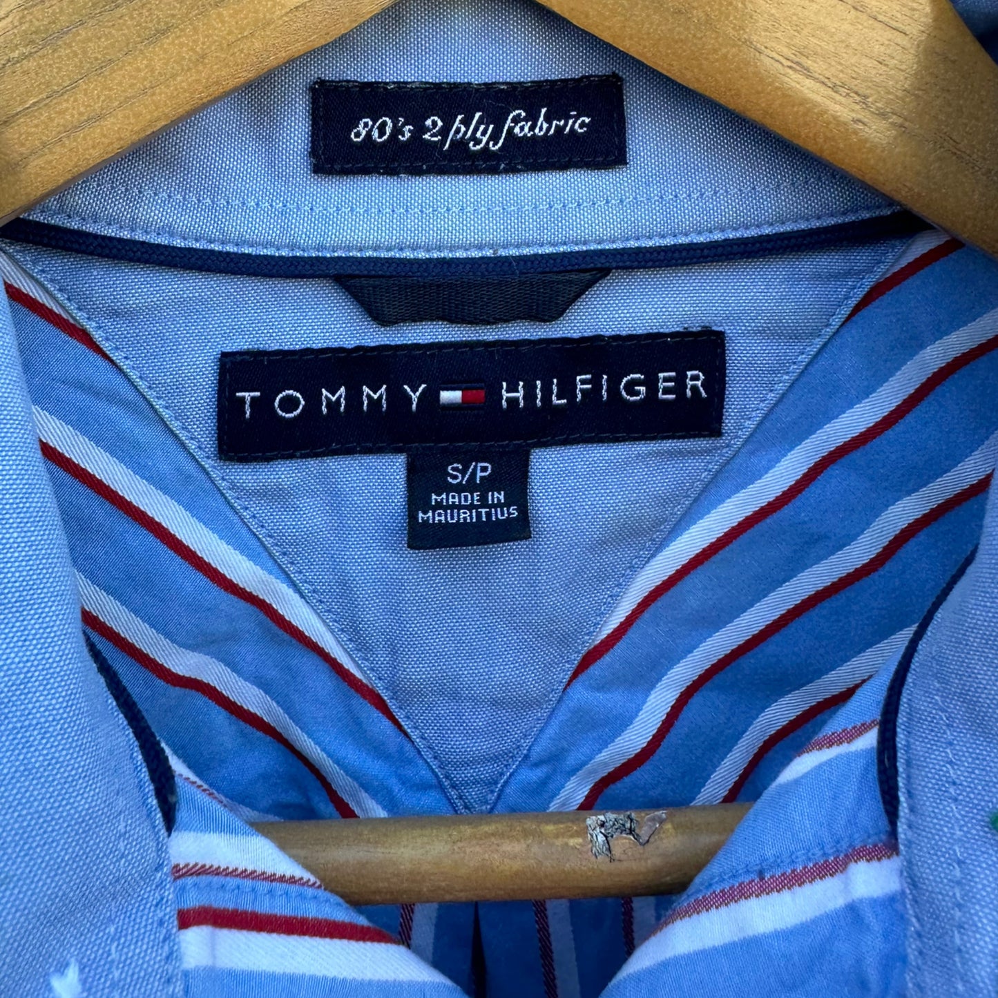 TOMMY HILFIGER BLUE STRIPED LONG SLEEVE SHIRT