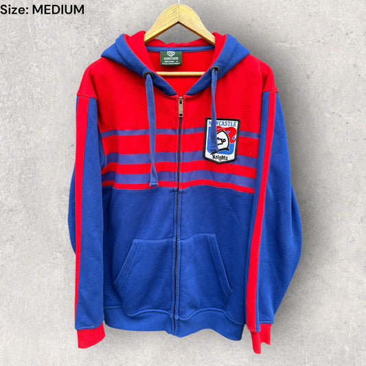 Newcastle Knights Full Zip Heritage Hooded NRL Rugby League Jacket