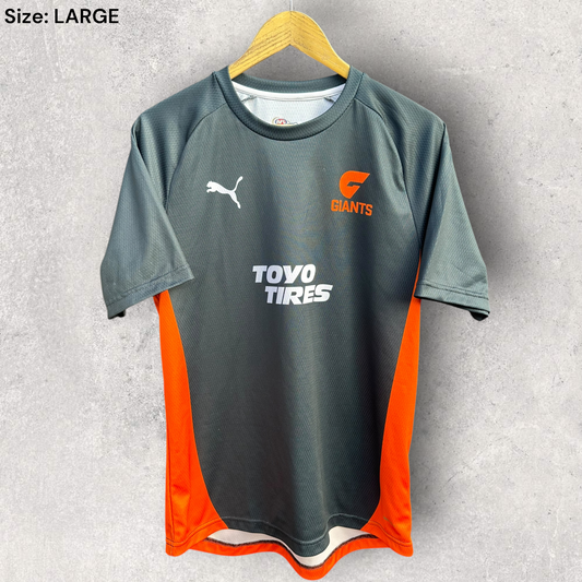 GWS Greater Western Sydney Giants Puma Grey On Field Training Shirt