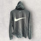 NIKE SWOOSH BLACK HOODED JUMPER