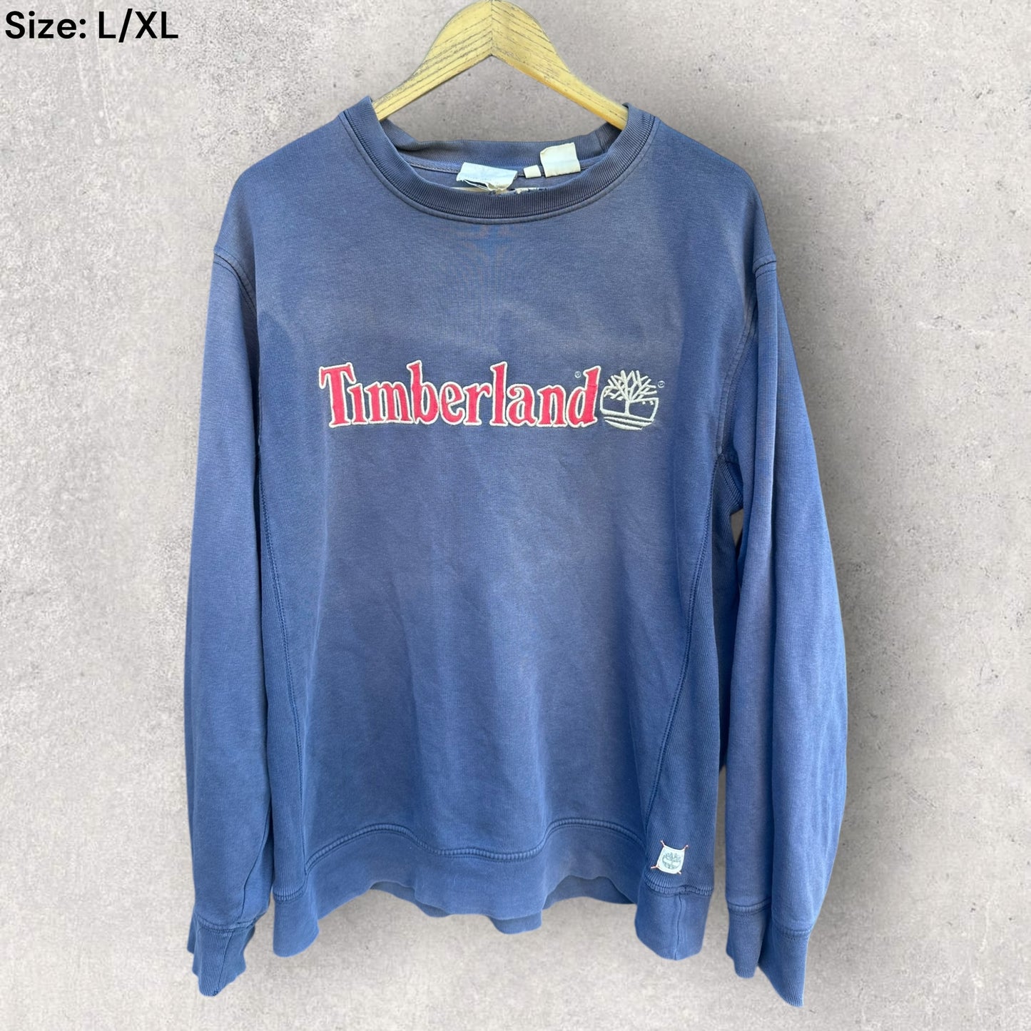 TIMBERLAND VINTAGE BLUE CREW NECK JUMPER