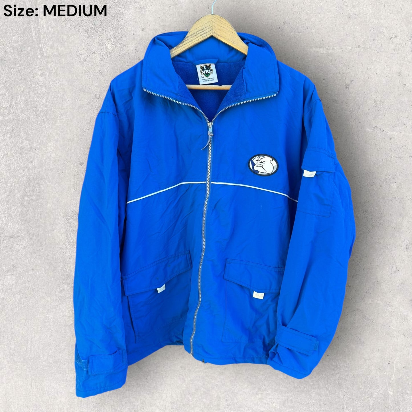 CANTERBURY BANKSTOWN BULLDOGS VINTAGE FULL ZIP JACKET