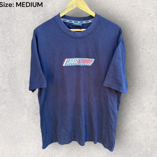 Jag Men Vintage Short Sleeve Blue Shirt