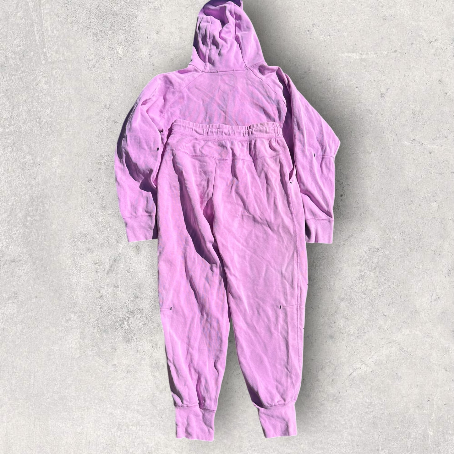 Nike Pink Tech Fleece Ladies Set With Hooded Jacket & Pants