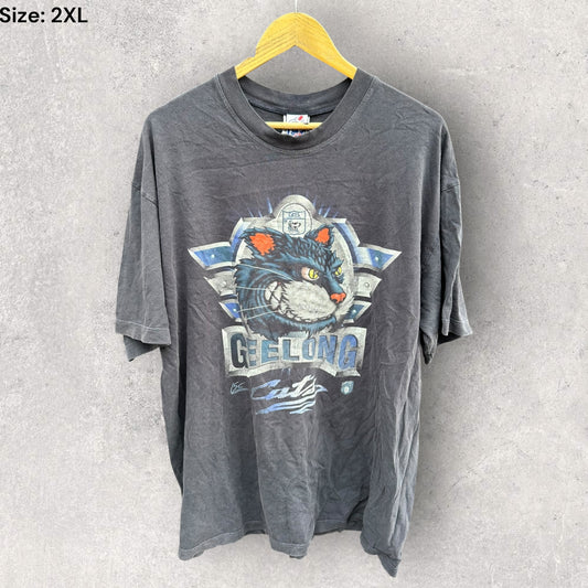 GEELONG CATS ISC VINTAGE AFL SHORT SLEEVE SHIRT
