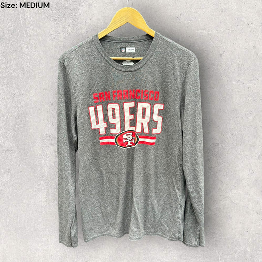 SAN FRANCISCO 49ERS NFL TEAM AUTHENTIC GREY LONG SLEEVE SHIRT