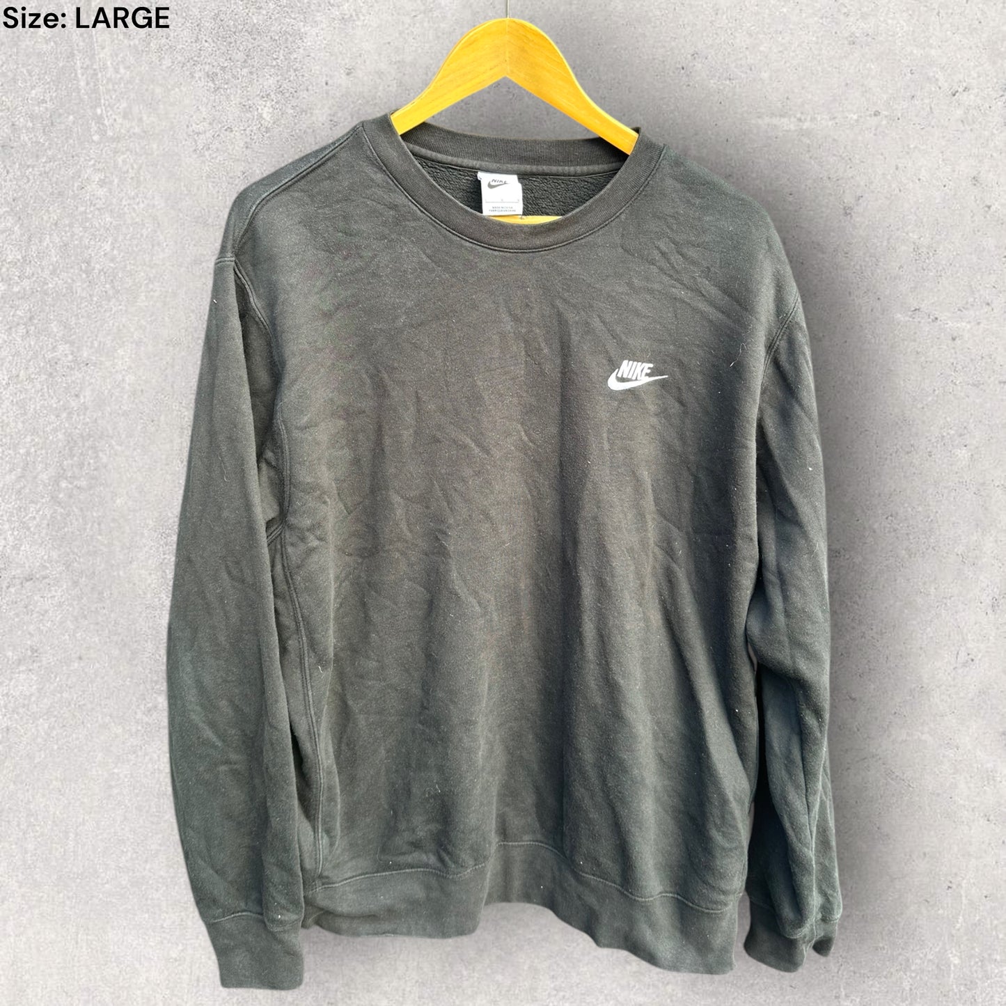 NIKE BLACK CREWNECK PULLOVER JUMPER