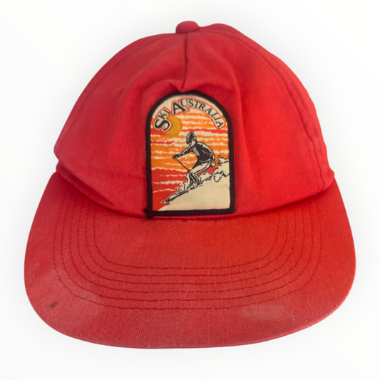 Ski Australia Red Vintage SnapBack Hat