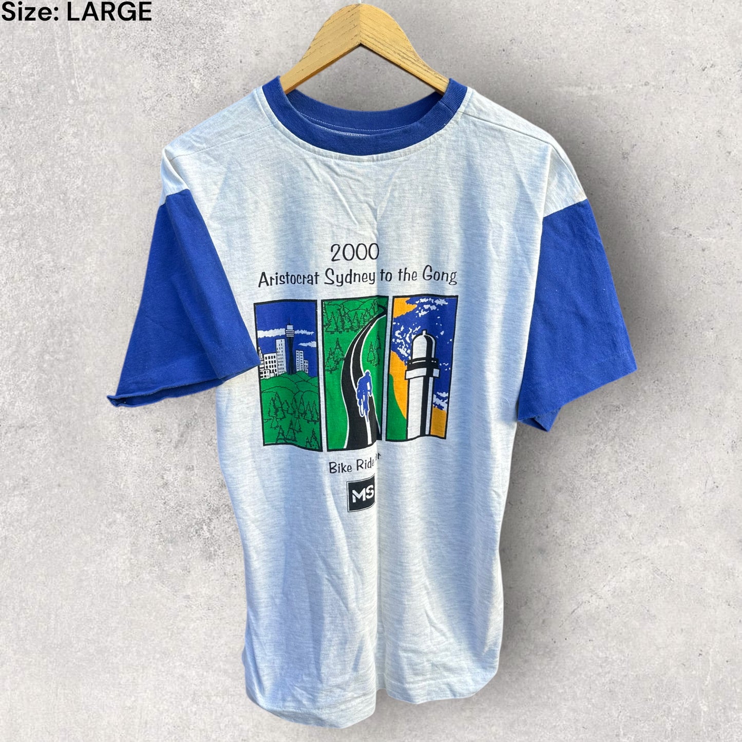 ARISTOCRAT 2000 SYDNEY TO GONG BIKE RIDE FOR MS VINTAGE T-SHIRT