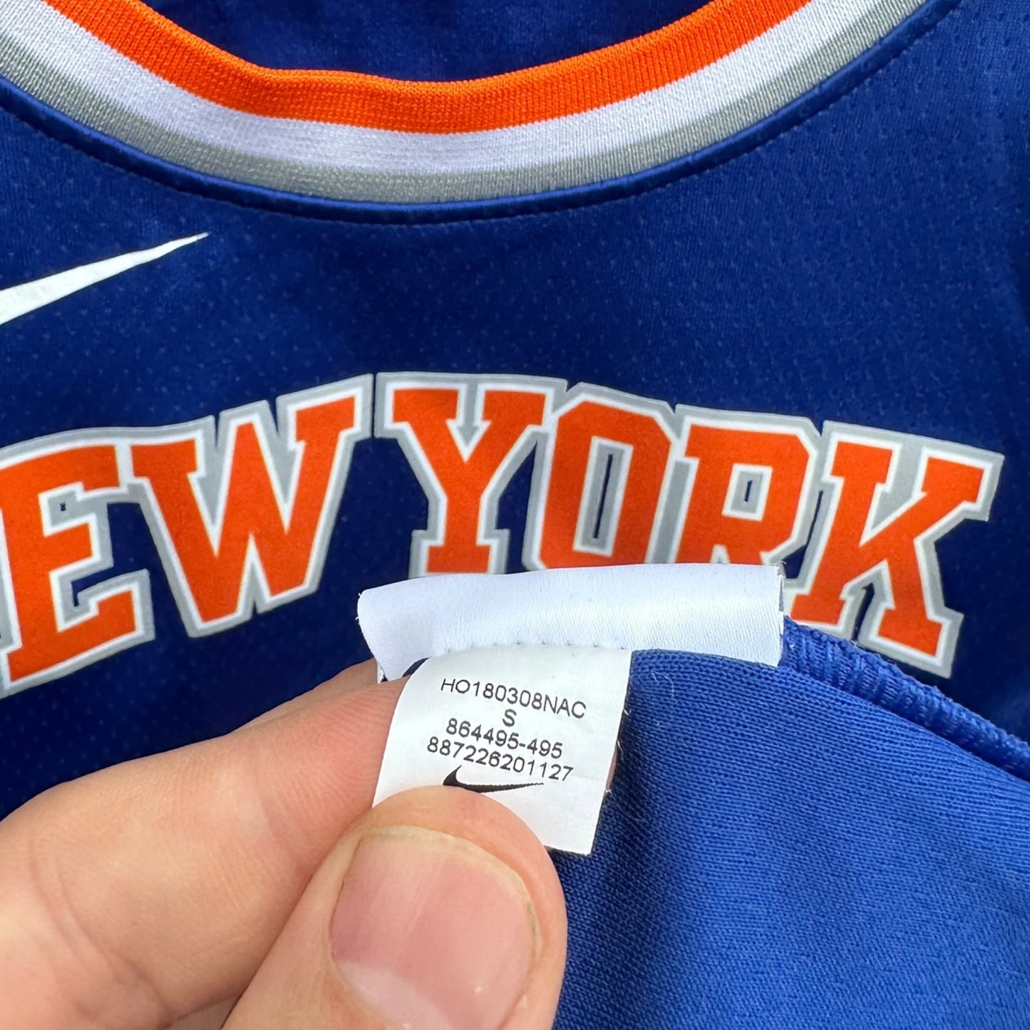 KRISTAPS PORZINGIS NEW YORK KNICKS NIKE NBA JERSEY