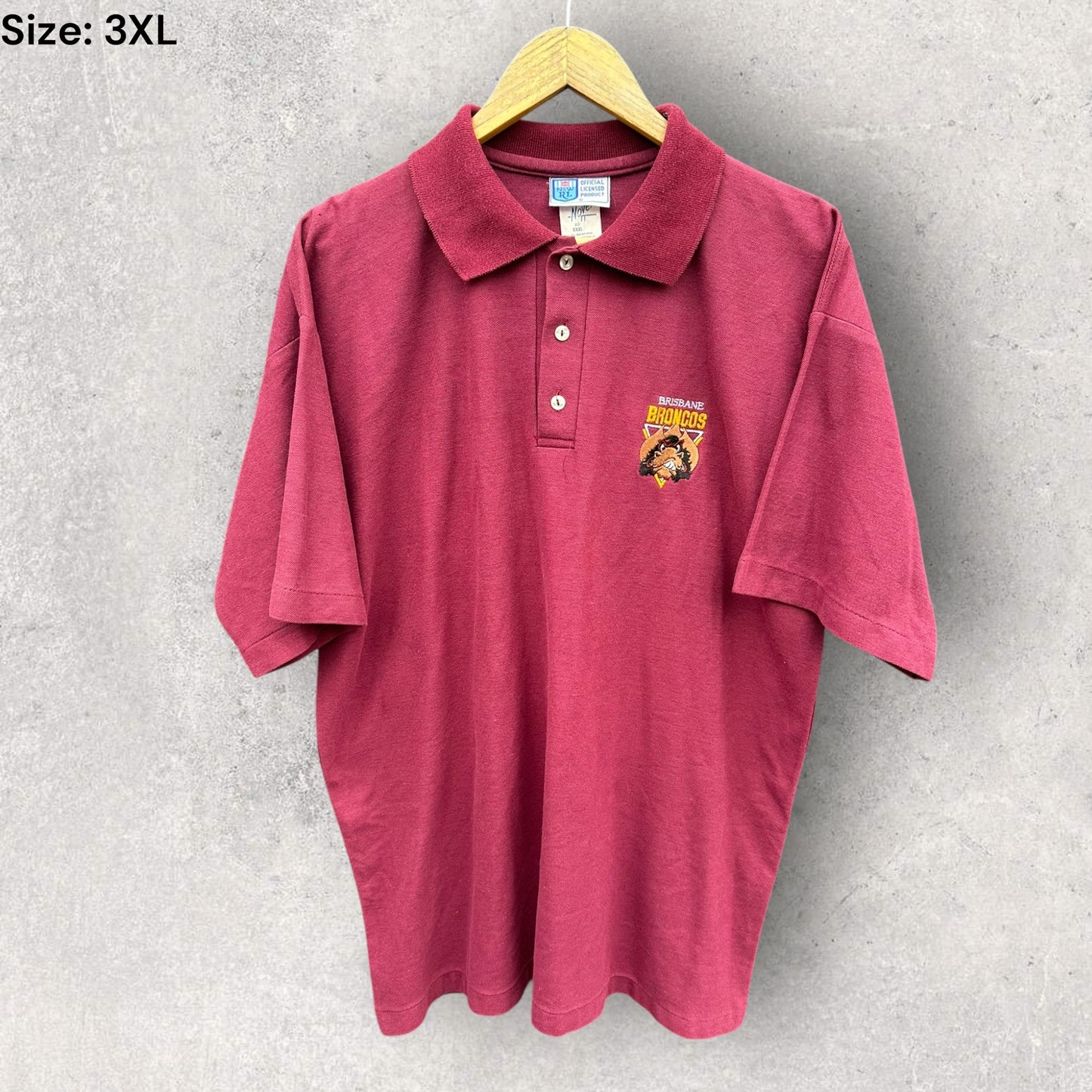 Brisbane Broncos NSW Rugby League Vintage Polo Shirt