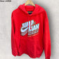 AIR JORDAN X NIKE JUMP MAN RED HOODED JUMPER