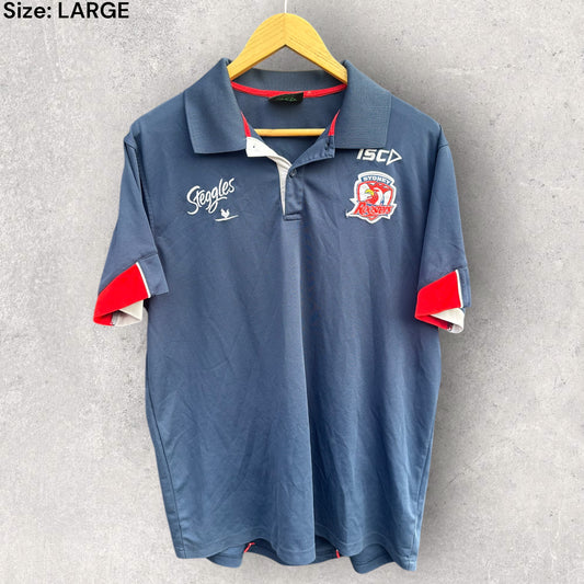 SYDNEY ROOSTERS ISC BLUE MEDIA POLO