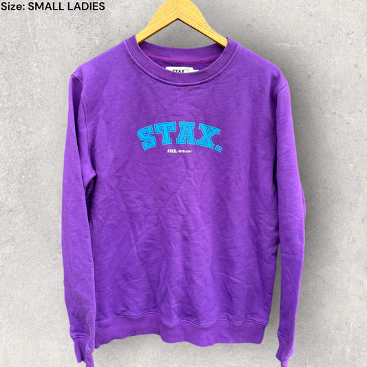 STAX OFFICIAL PURPLE PULLOVER CREW NECK JUMPER