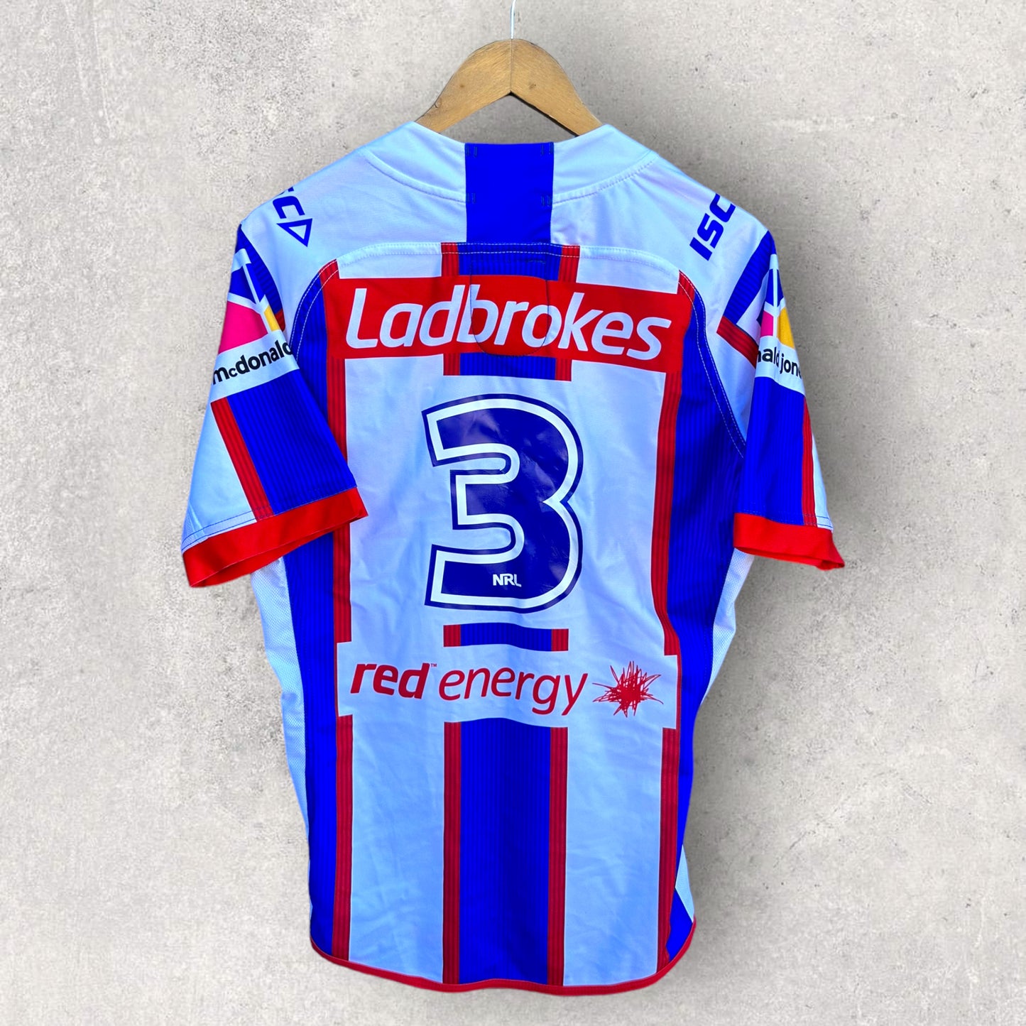 NEWCASTLE KNIGHTS 2018 AWAY PLAYER ISSUED JERSEY