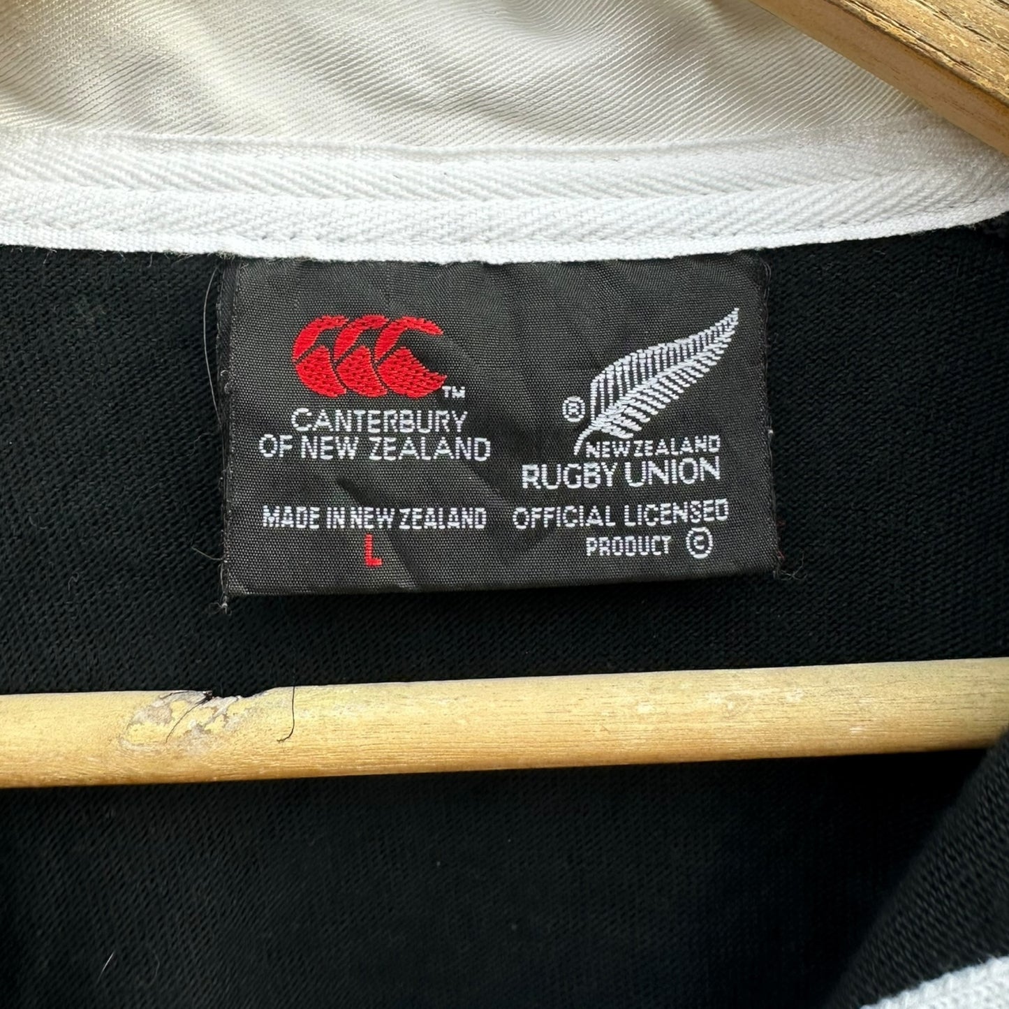 NEW ZEALAND ALL BLACKS 1995 CANTERBURY VINTAGE LONG SLEEVE STEINLAGER JERSEY