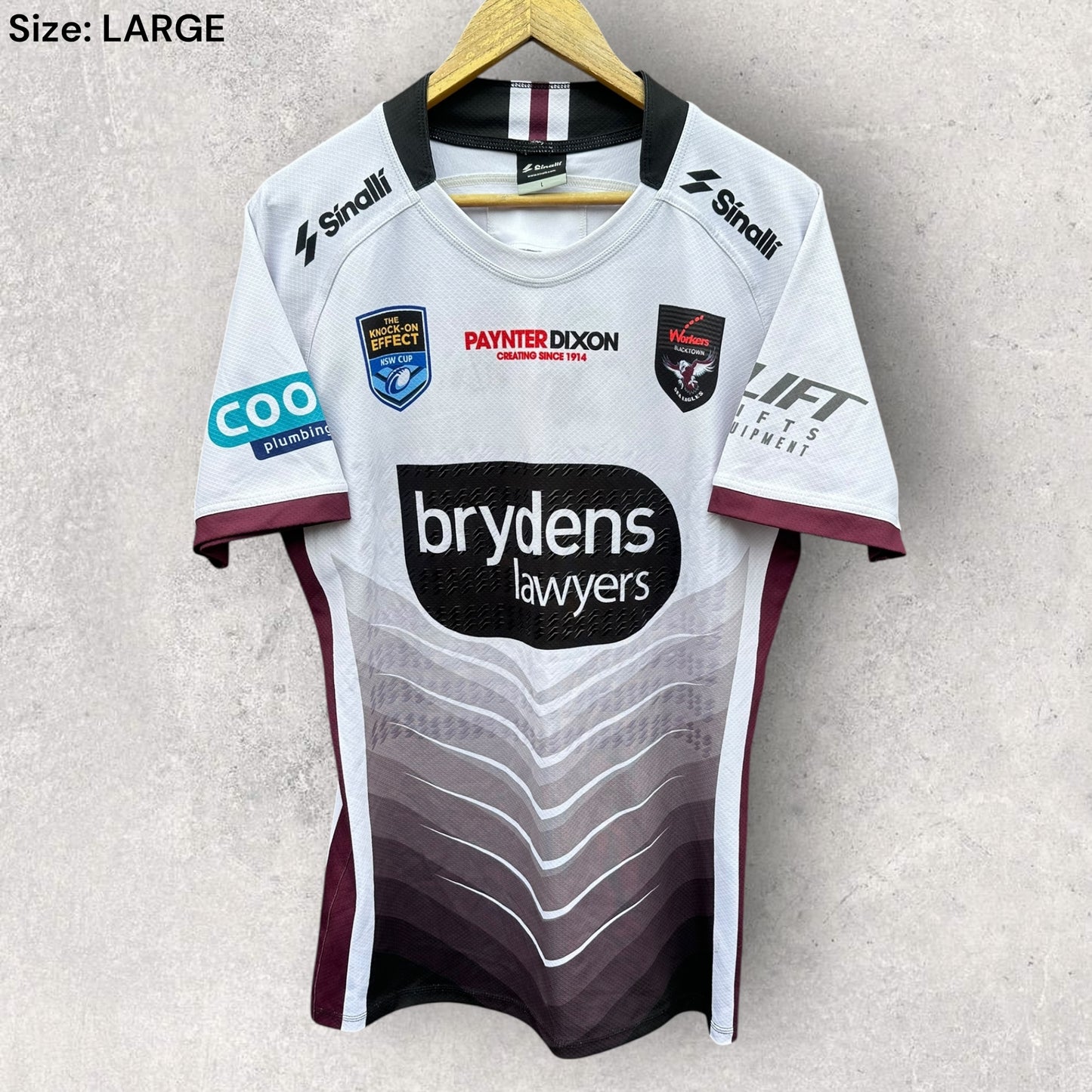 Blacktown Workers Sea Eagles Knock On Effect NSW Cup Match Worn Jersey