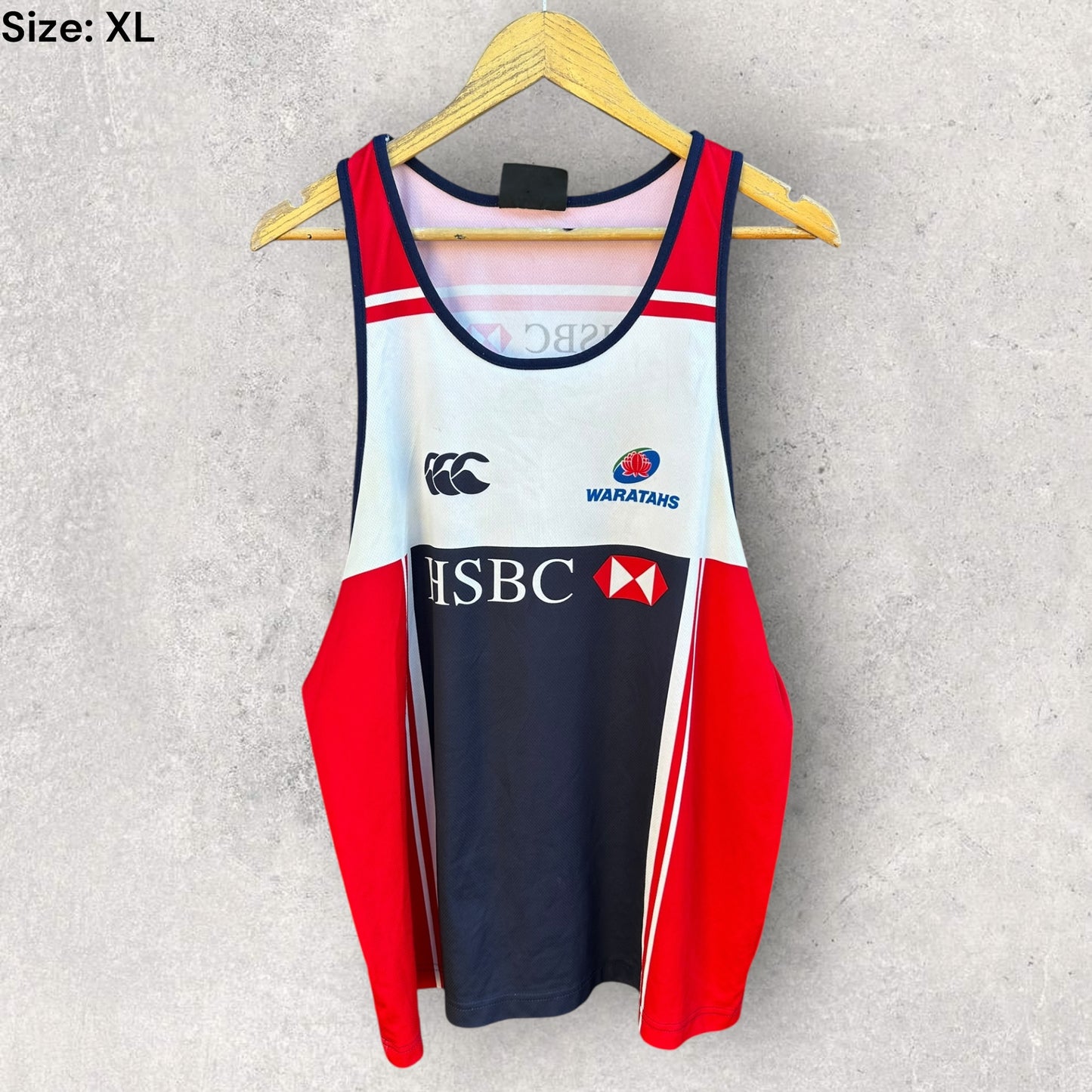 NSW WARATAHS CANTERBURY VINTAGE TRAINING SUPER RUGBY SINGLET