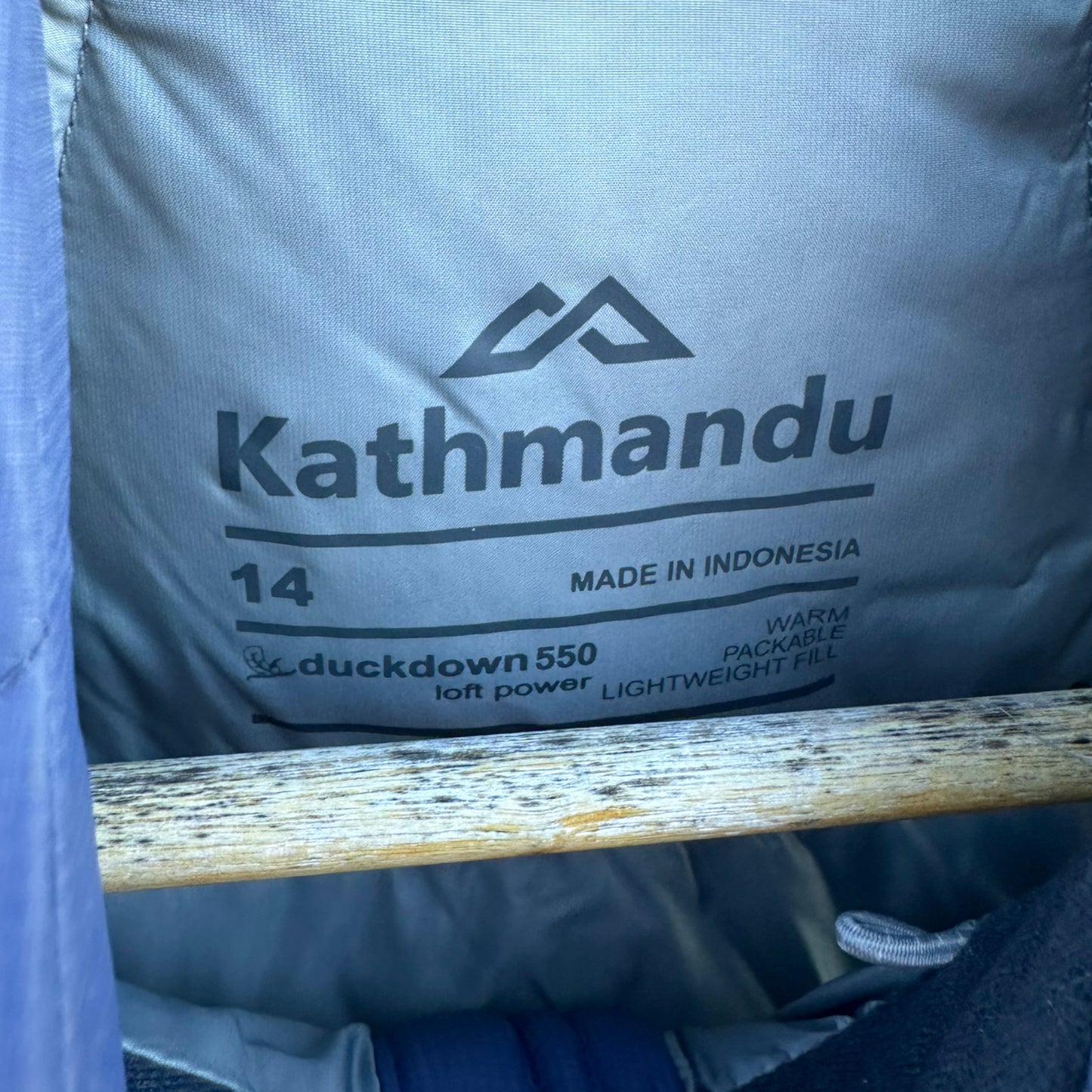 KATHMANDU LADIES DUCKDOWN 550 PURPLE PUFFER JACKET