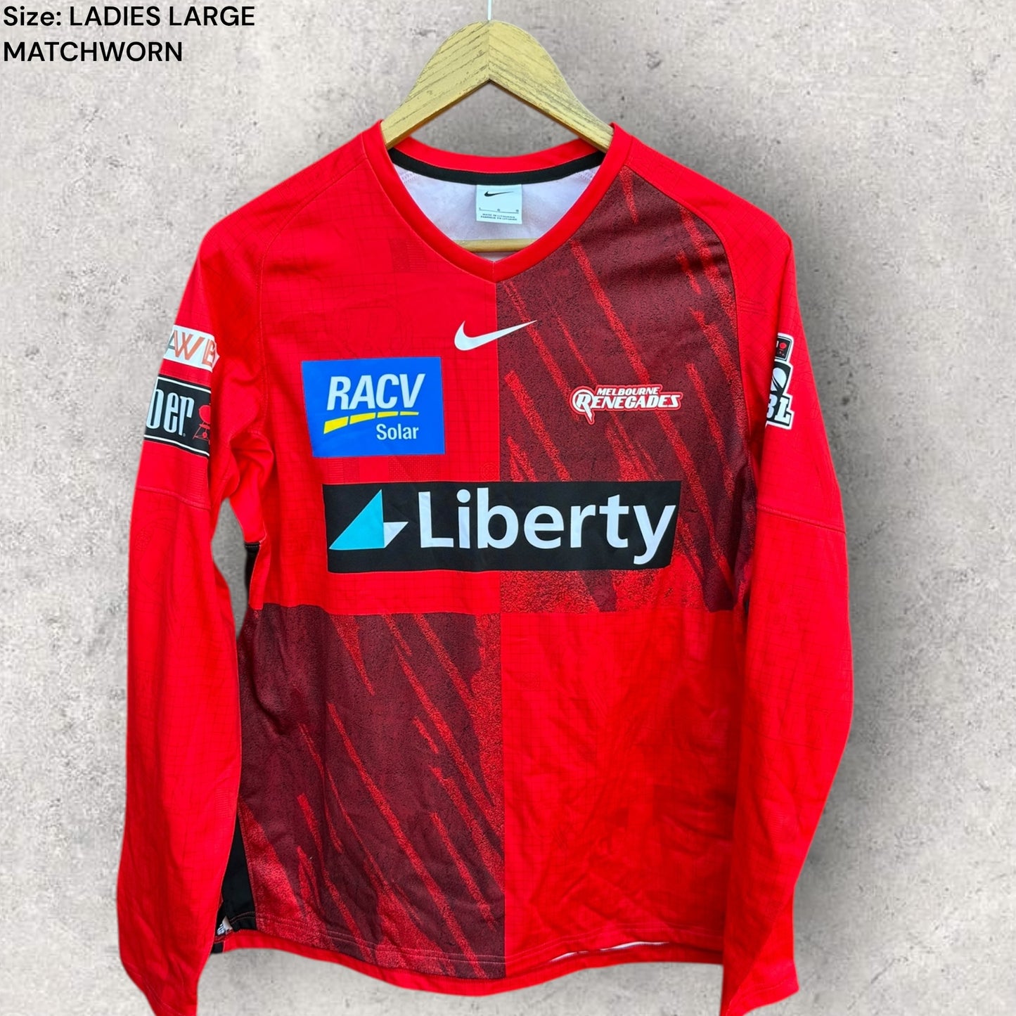 MELBOURNE RENEGADES NIKE PLAYER WORN WBBL JERSEY SARAH COYTE