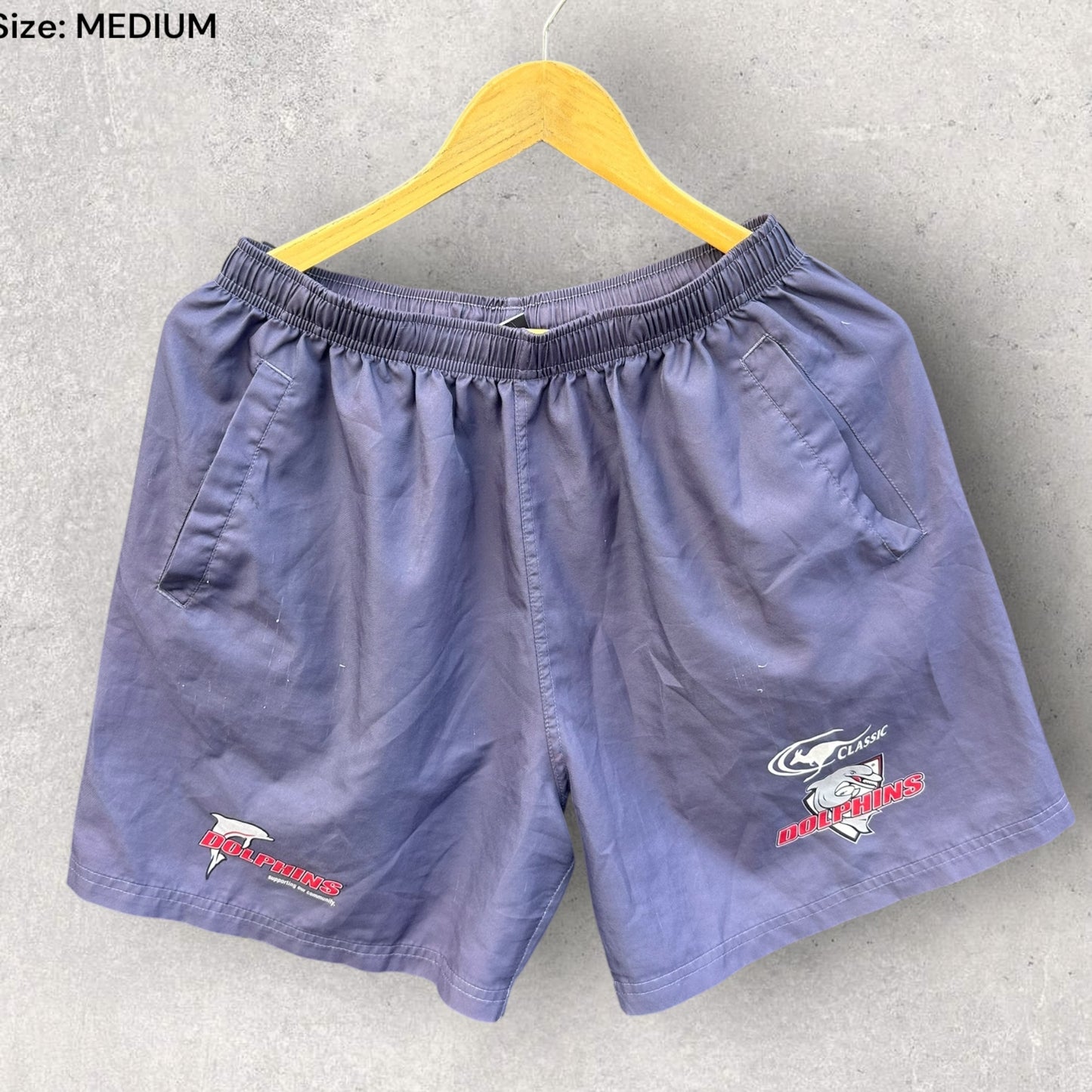 REDCLIFFE DOLPHINS CLASSIC PLAYER ISSUED TRAINING SHORTS
