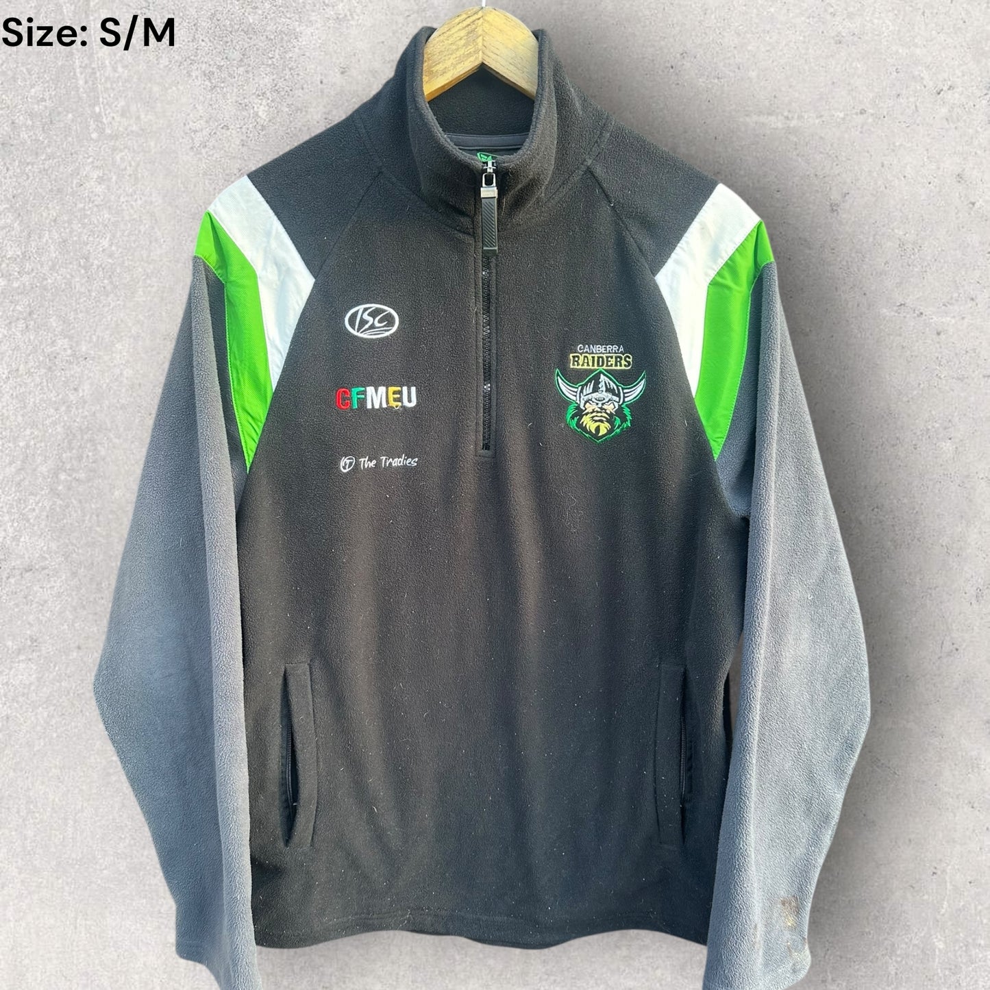 Canberra Raiders ISC Half Zip Vintage Fleece Black Jacket