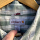 CARHARTT SHORT SLEEVE GREEN CHECKERED BUTTON UP SHIRT