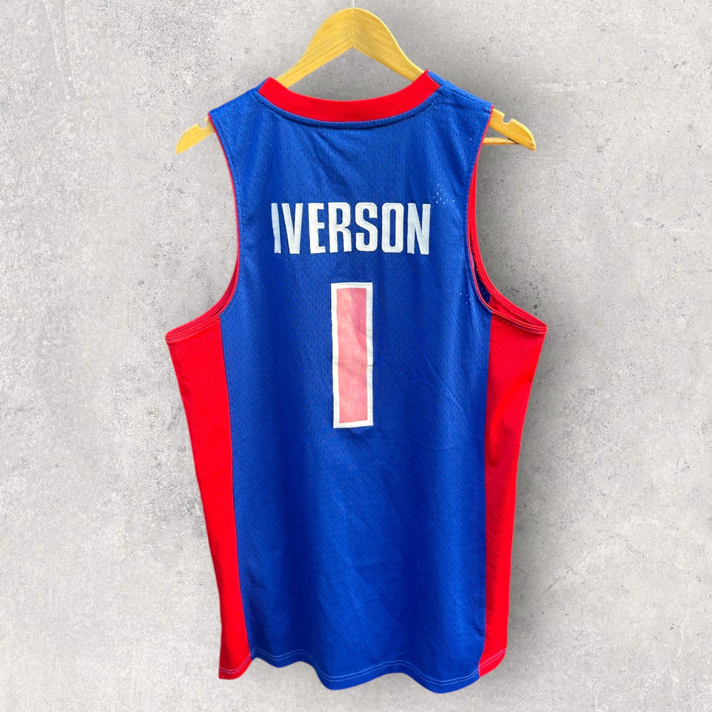 ALLEN IVERSON DETROIT PISTONS ADIDAS NBA JERSEY
