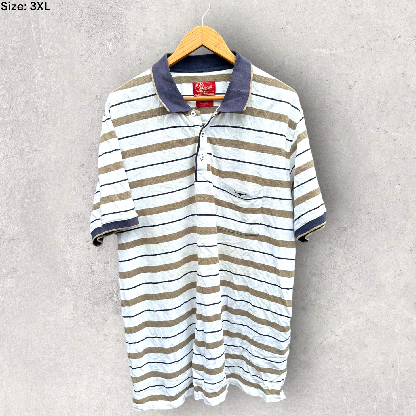 RM WILLIAMS STRIPPED POLO SHIRT